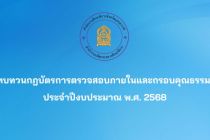 ทบทวนกฎบัตรการตรวจสอบภายในและกรอบคุณธรรม ประจำปีงบประมาณ พ.ศ.2568